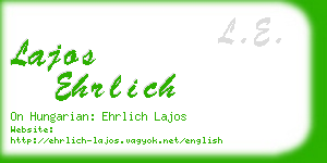 lajos ehrlich business card